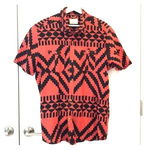 Koto Orange Aztec Short Sleeve